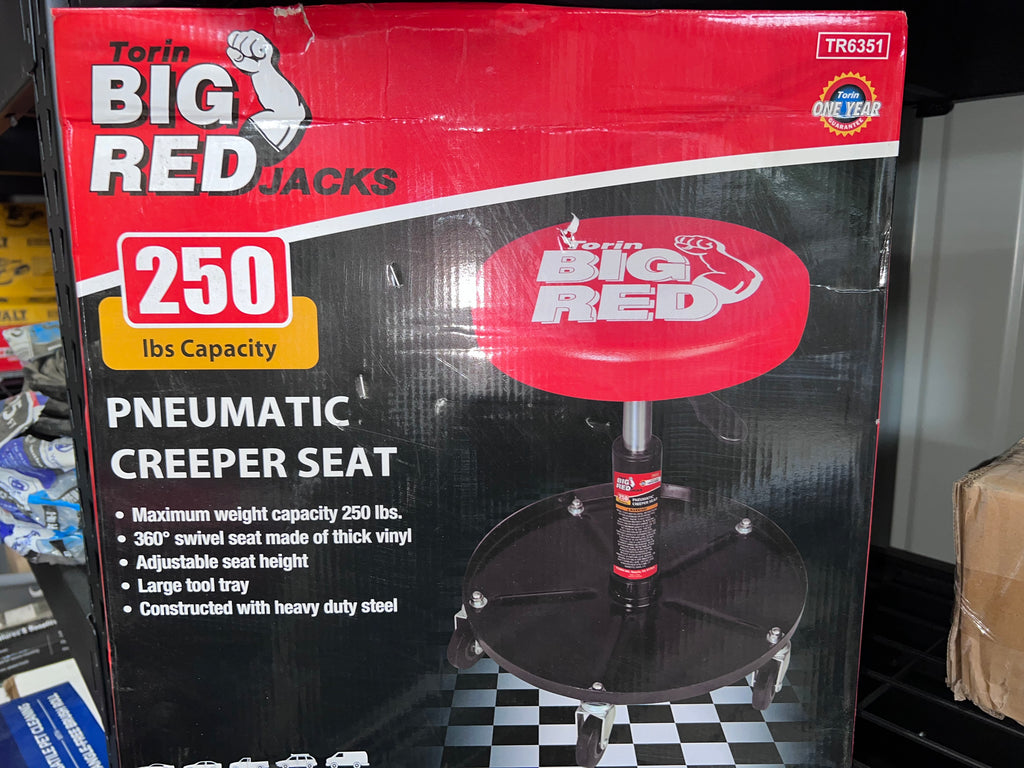 Torin Big Red 4.5 in. H Adjustable Pneumatic Creeper Seat With Tray