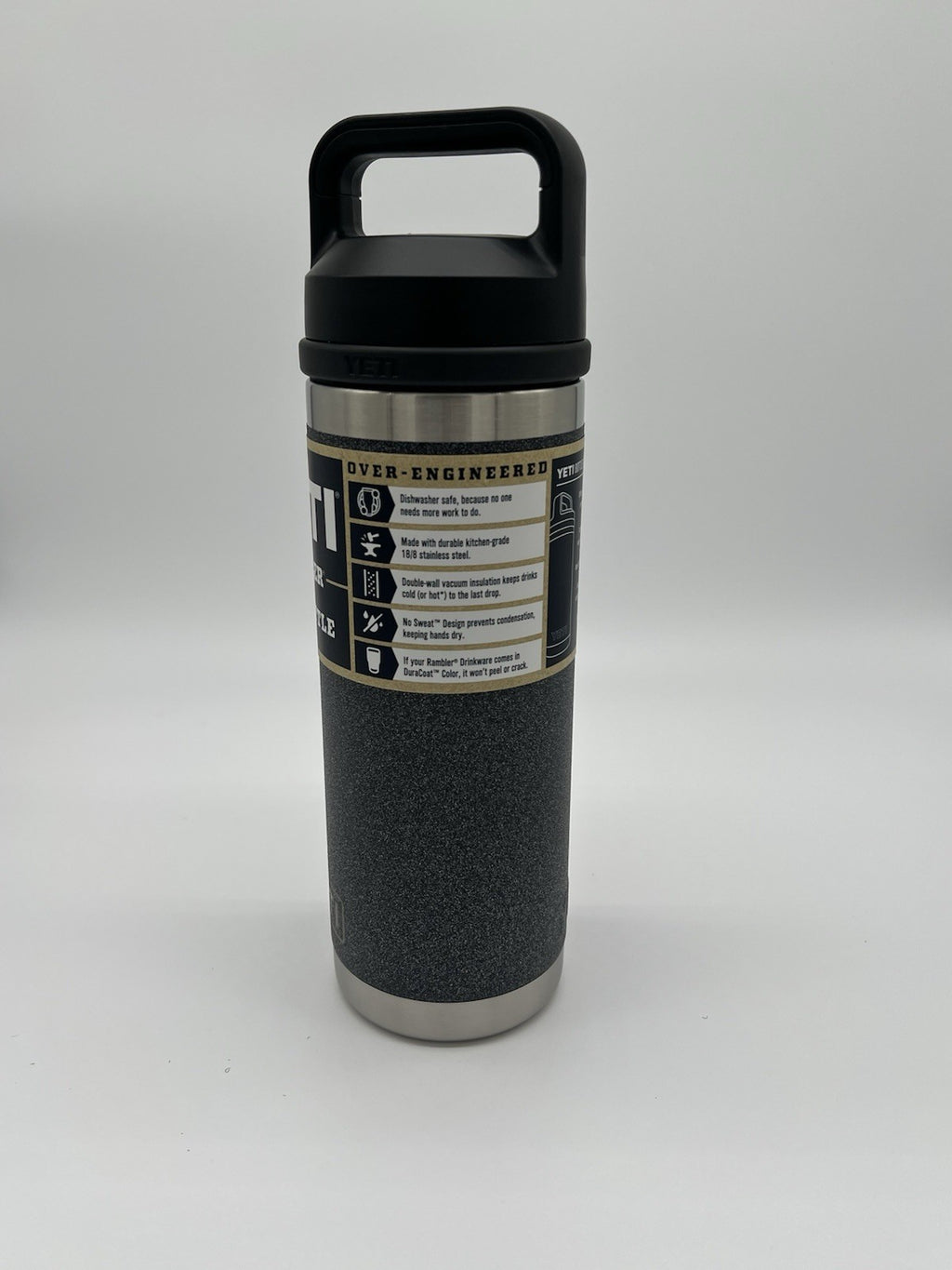 YETI Rambler 18 oz Water Bottle - BLACK STONE - Brand New with Tags