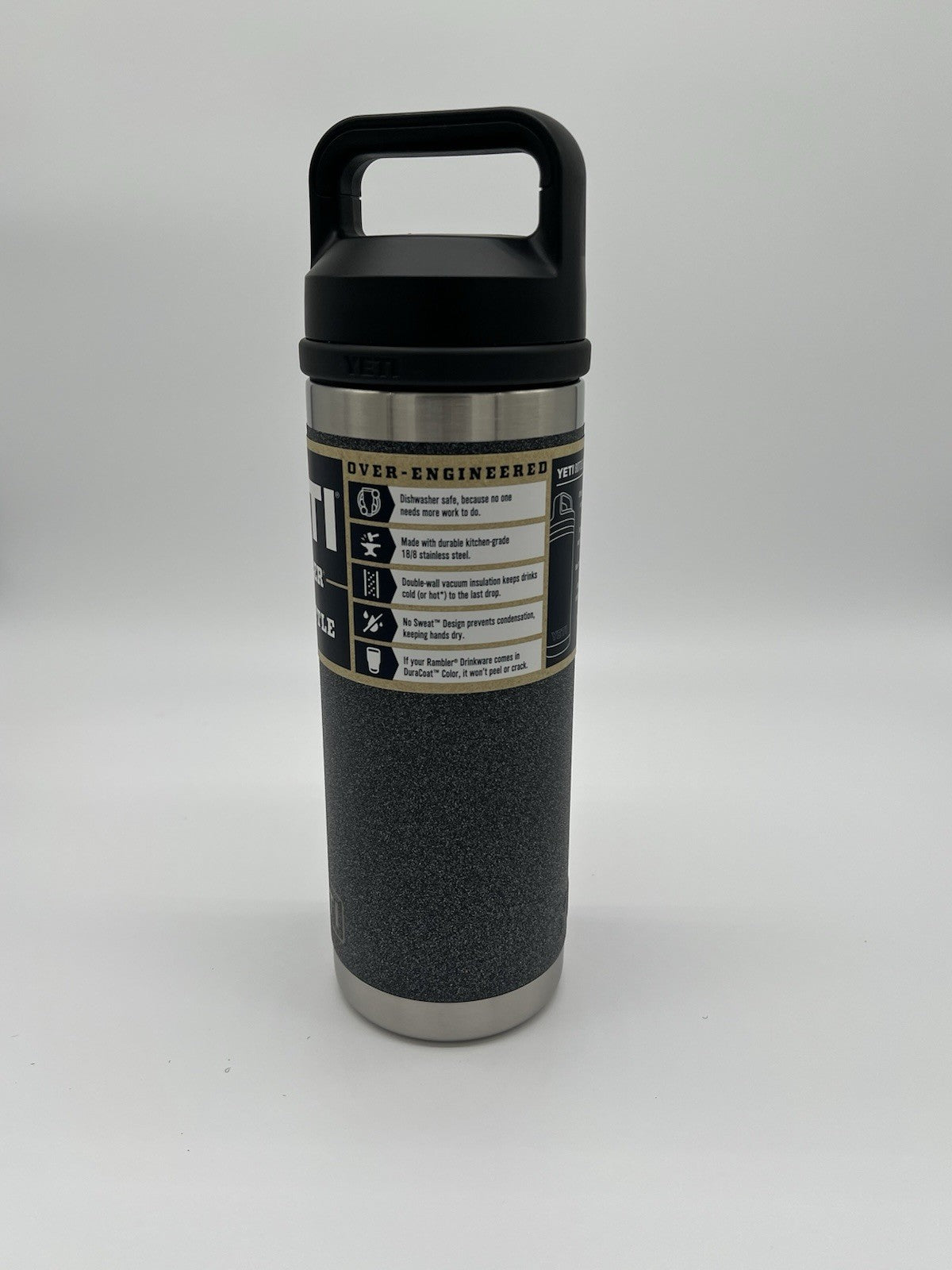YETI Rambler 18 oz Water Bottle - BLACK STONE - Brand New with Tags