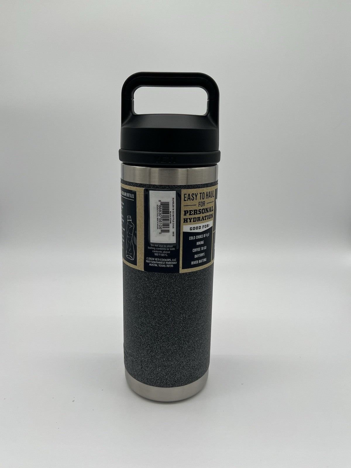 YETI Rambler 18 oz Water Bottle - BLACK STONE - Brand New with Tags