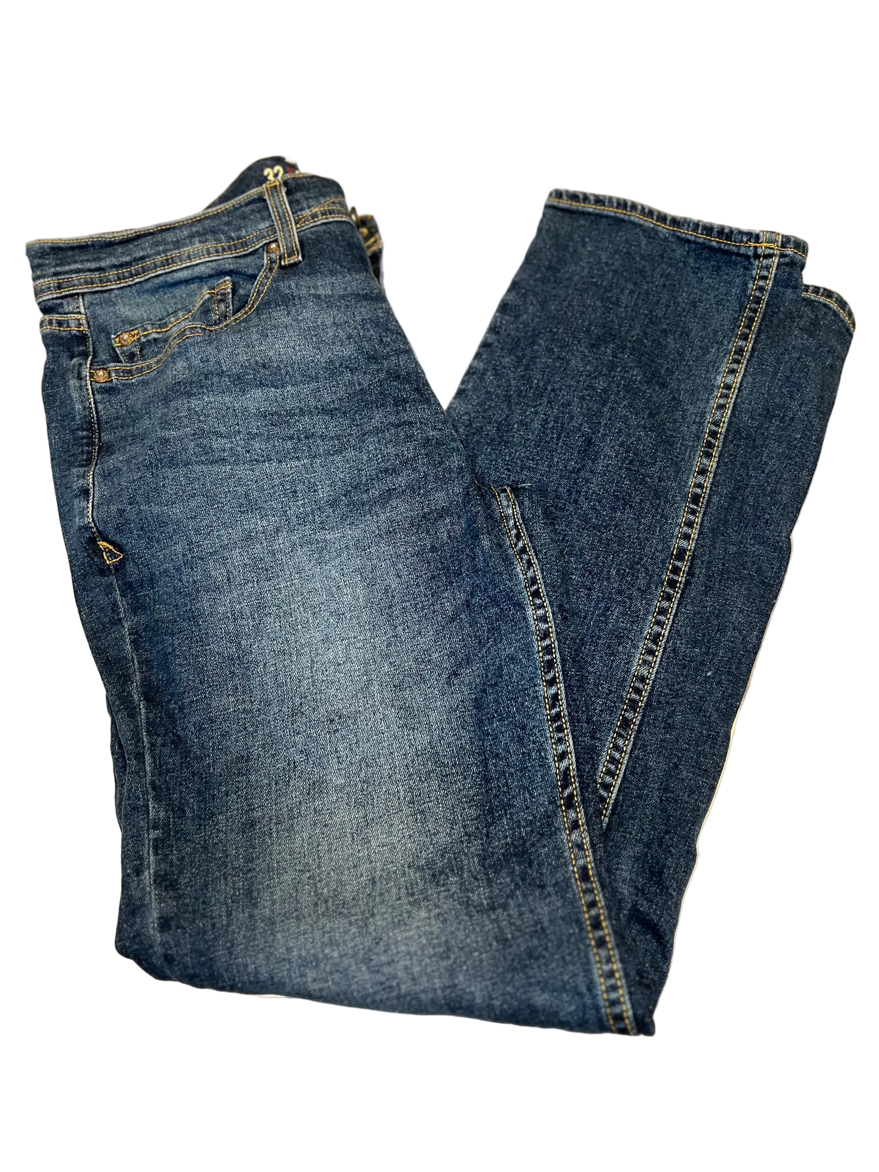 Devil Dog Slim Straight Blue Jeans 32/32