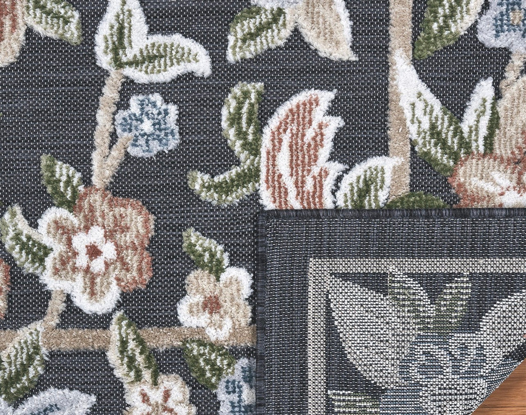 5x7 Laguna Indoor/Outdoor Rug, Beta Black