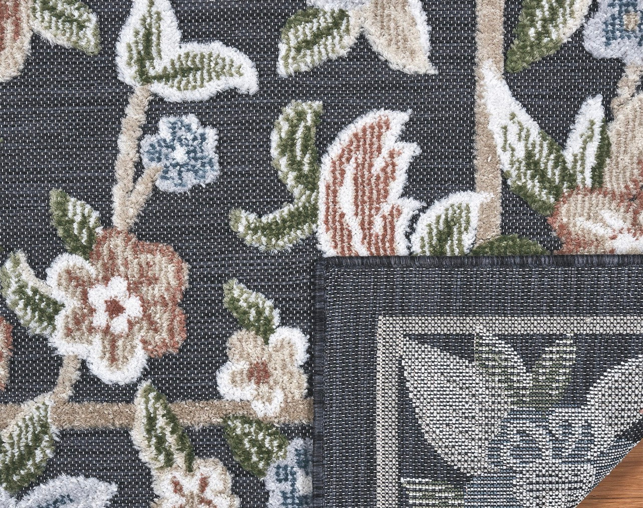 5x7 Laguna Indoor/Outdoor Rug, Beta Black