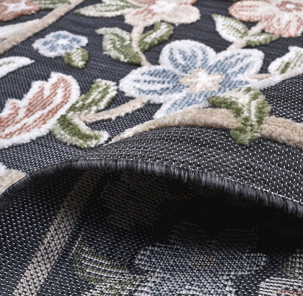 5x7 Laguna Indoor/Outdoor Rug, Beta Black