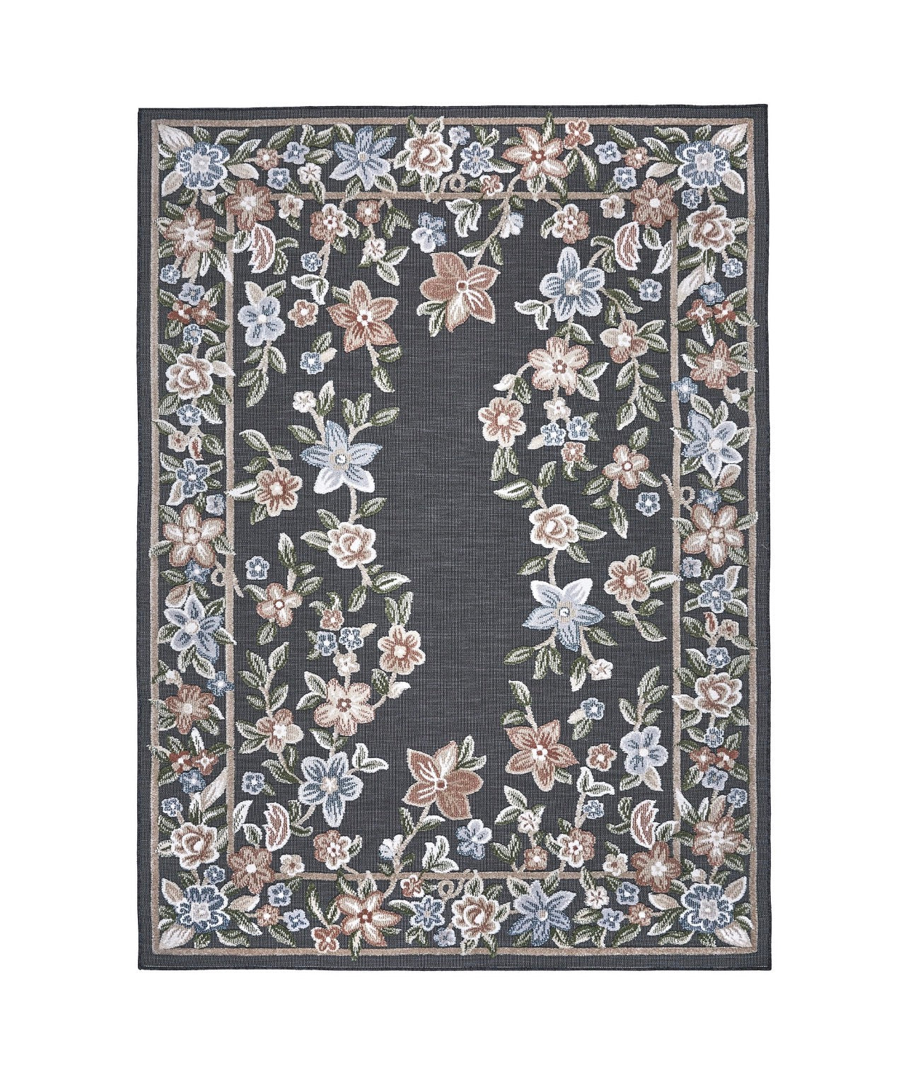 5x7 Laguna Indoor/Outdoor Rug, Beta Black