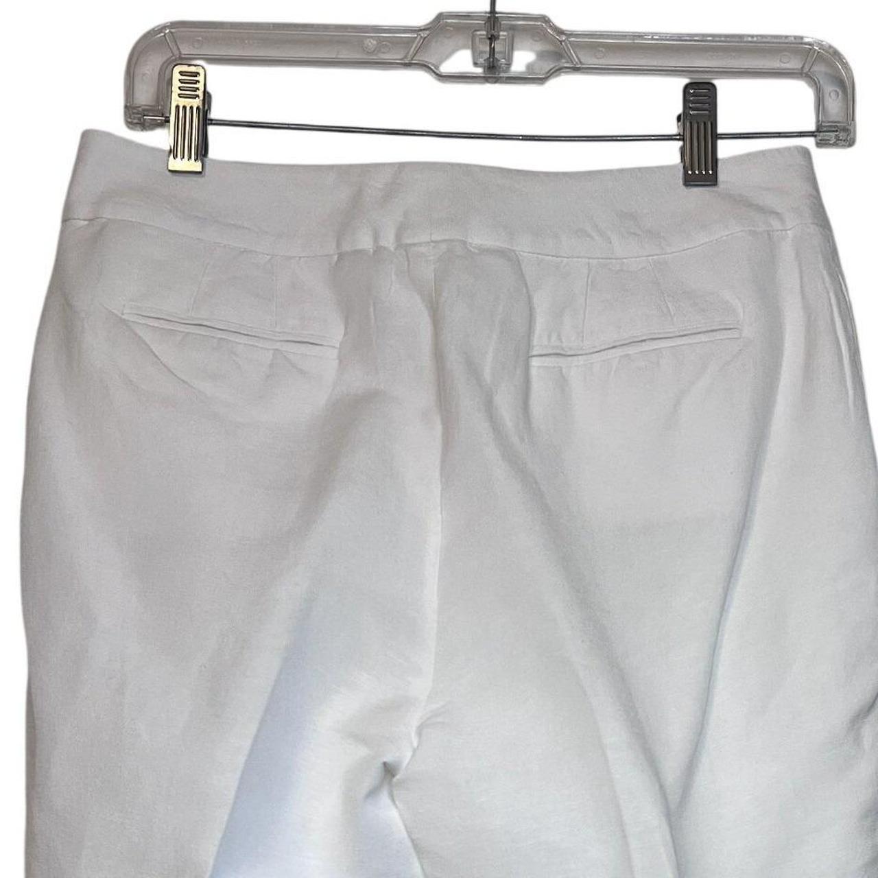 4P Calvin Klein Women's White Trousers, Lined