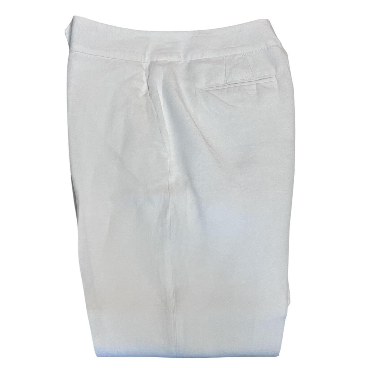 4P Calvin Klein Women's White Trousers, Lined