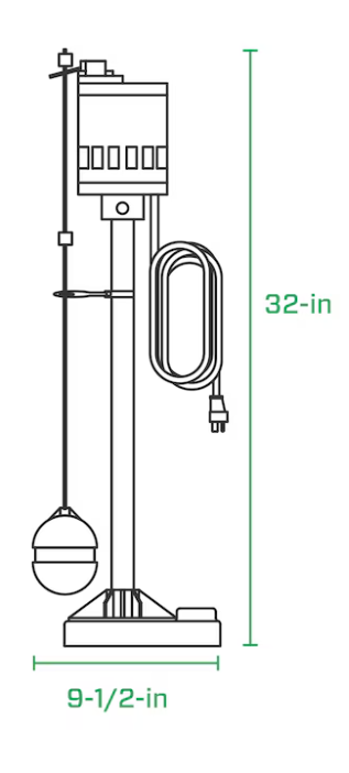 Zoeller 1/2-HP 115 -Volt 65-Gallon Cast iron Pedestal sump pump
