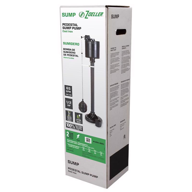 Zoeller 1/2-HP 115 -Volt 65-Gallon Cast iron Pedestal sump pump