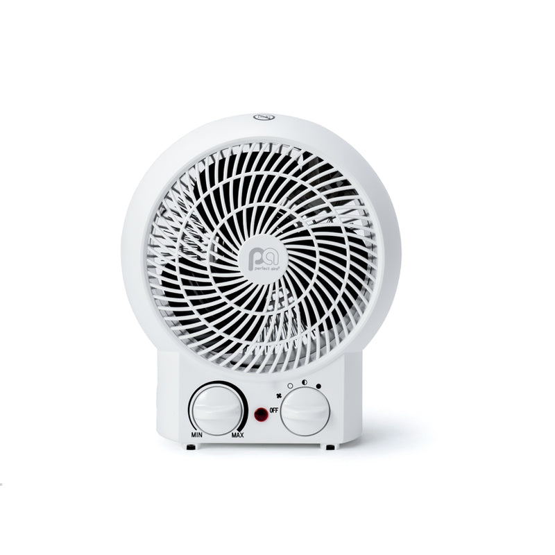 Perfect Aire Electric Fan Forced Fan Heater, 9 IN, White, 1500W